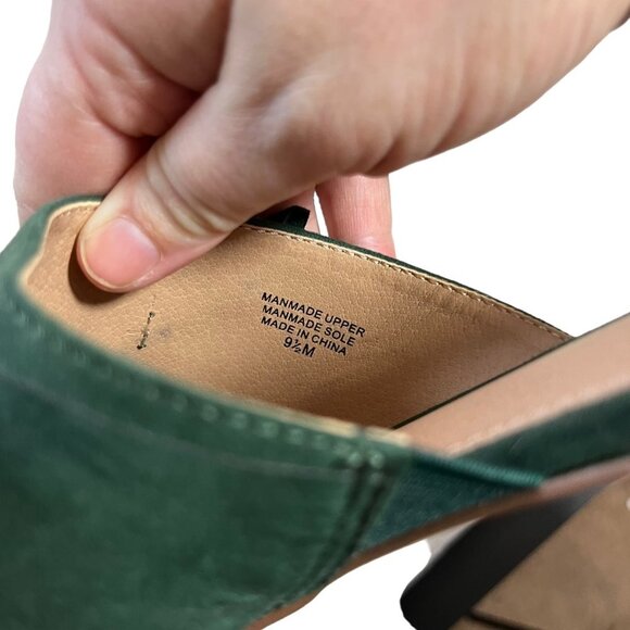 Loft women's slip on shoes green faux suede pointy toe slip on bow tie sz 9.5 - Picture 5 of 8